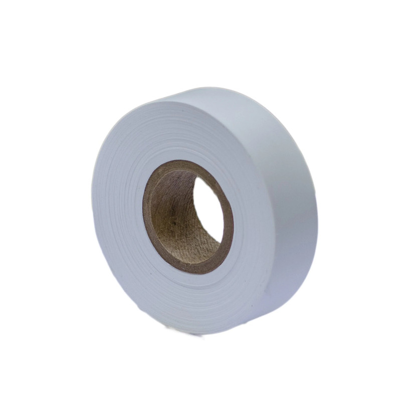 Flagging Tape - 1-3/16" W - 12 Pack - Color:White - Length:300&apos;
